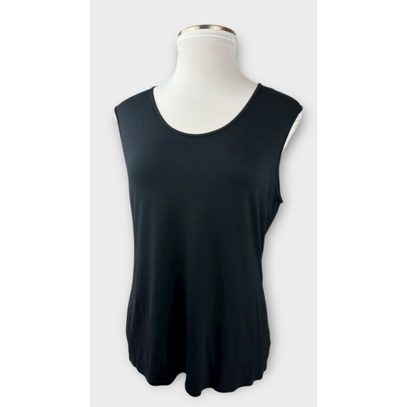 Eileen Fisher Lightweight Viscose Jersey Crew Neck Shell Sleeveless Top Size XL - Picture 11 of 11